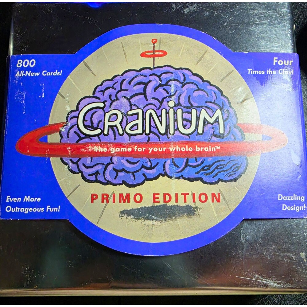 Cranium Primo Edition Board Game Metal Tin Vintage Used Missing Clay